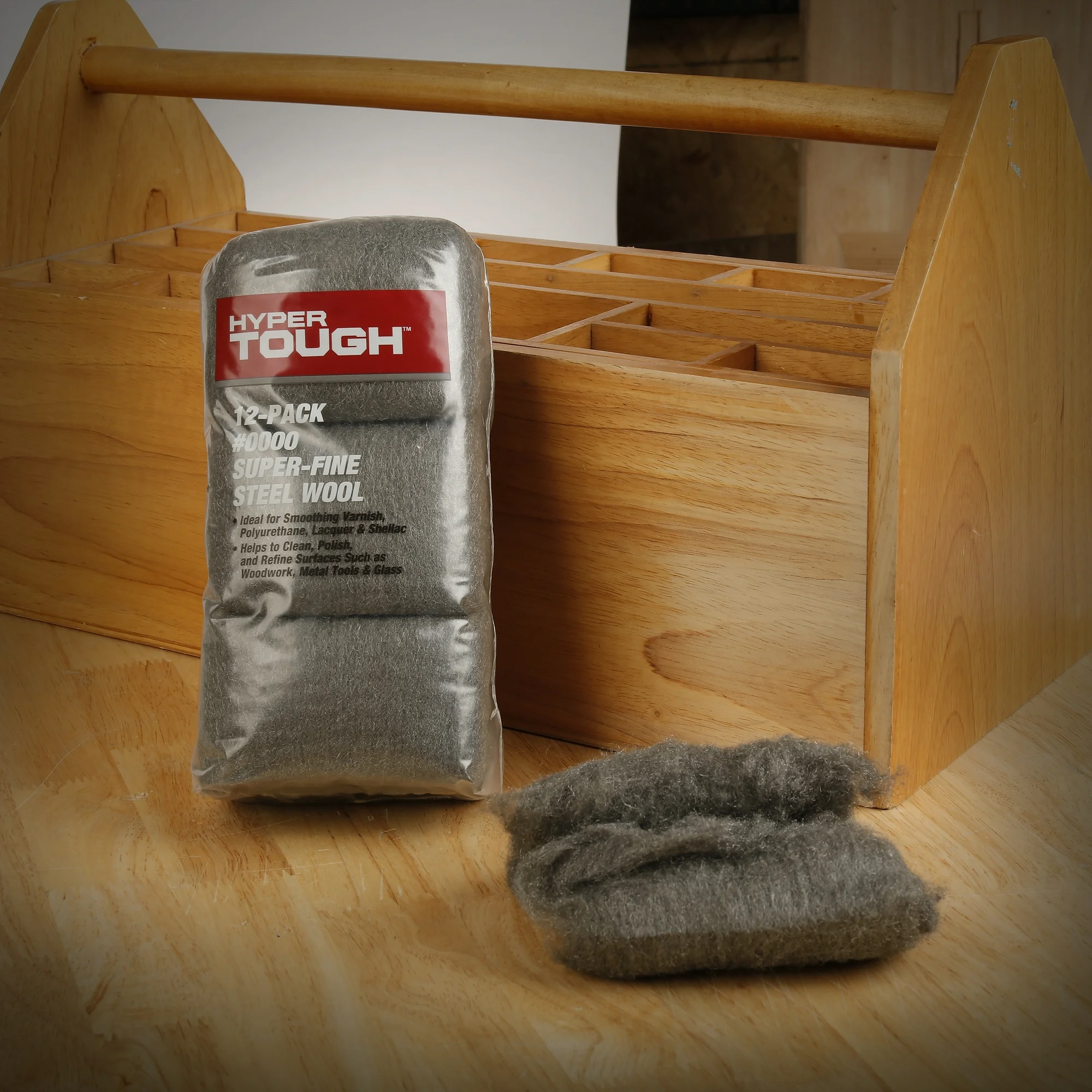 Hyper Tough #0000 Super Fine Steel Wool Cleaning Scrub Pads, 12-Pack