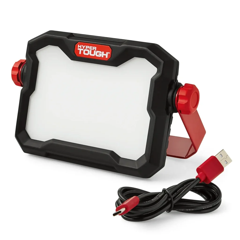 Hyper Tough 10W LED 1000 Lumen Rechargeable Free Standing Light Handheld Portable Work Light 2