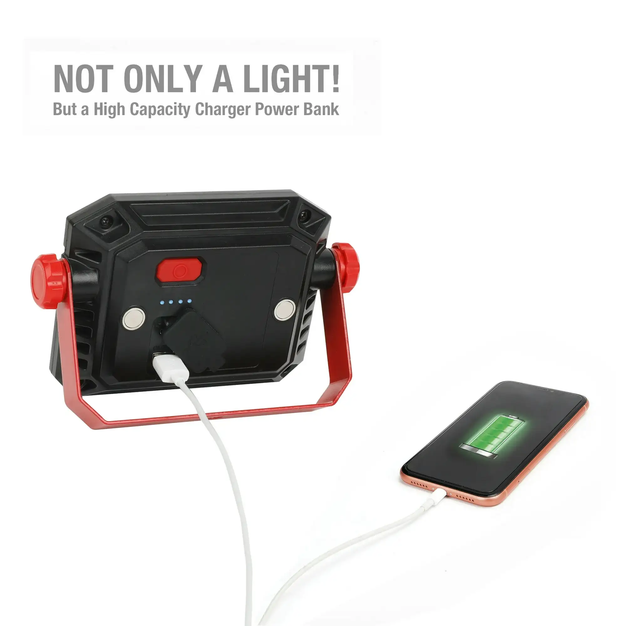 Hyper Tough 10W LED 1000 Lumen Rechargeable Free Standing Light Handheld Portable Work Light 6