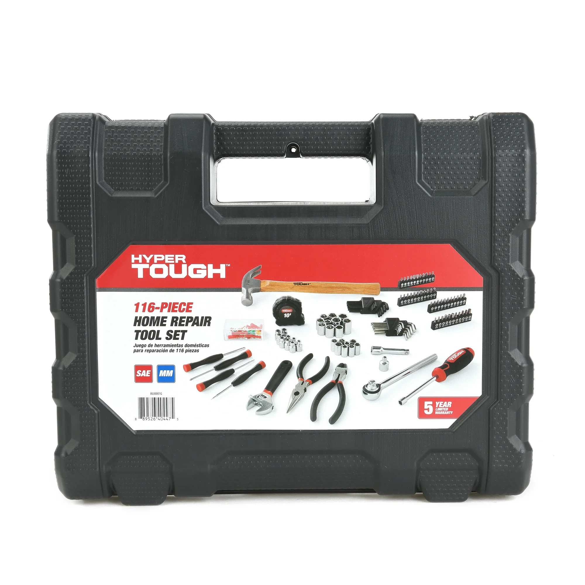 Hyper Tough 116pc Home Repair Tool Set, New, 11inX13inX3in 6.06lb (2)