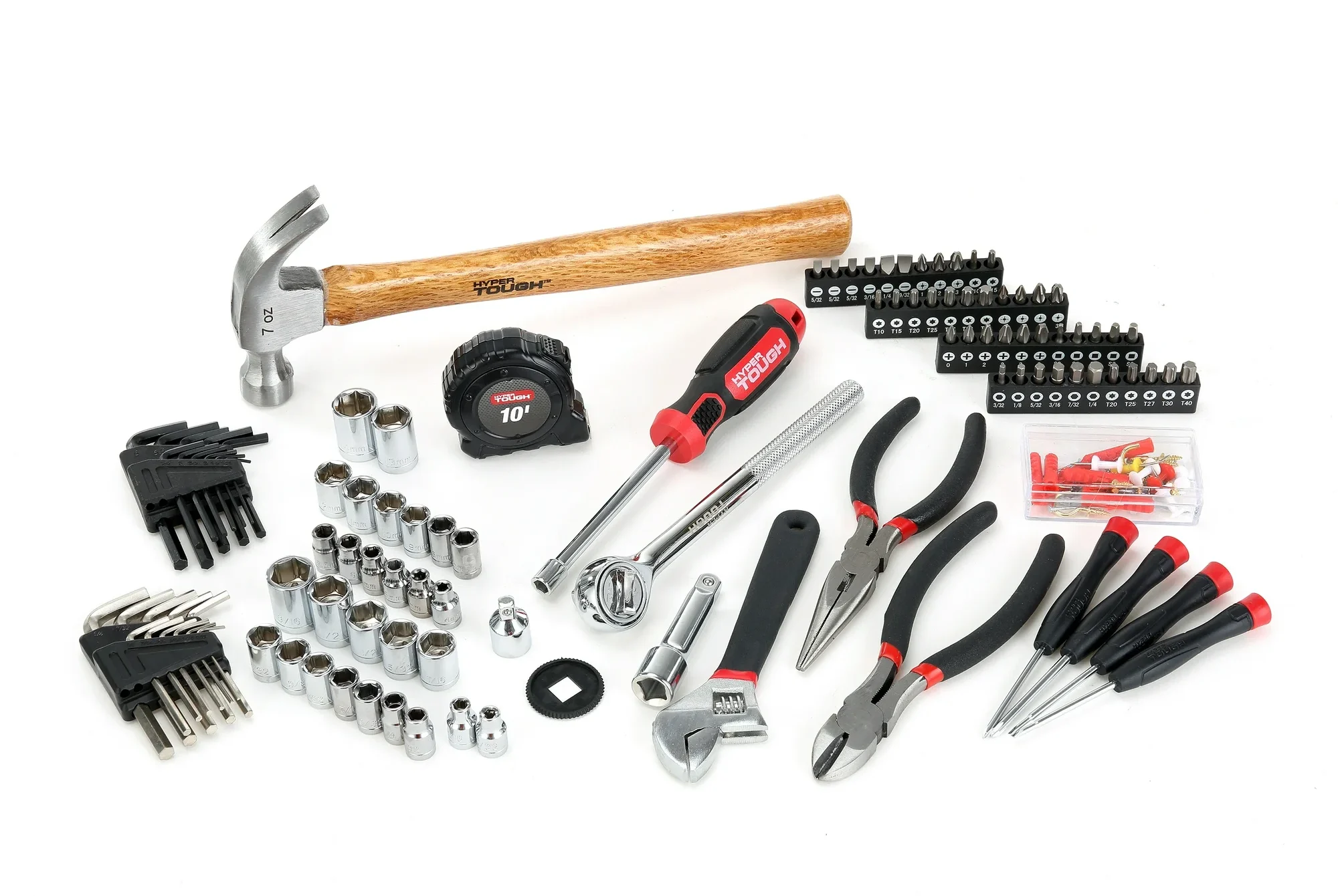 Hyper Tough 116pc Home Repair Tool Set, New, 11inX13inX3in 6.06lb (3)