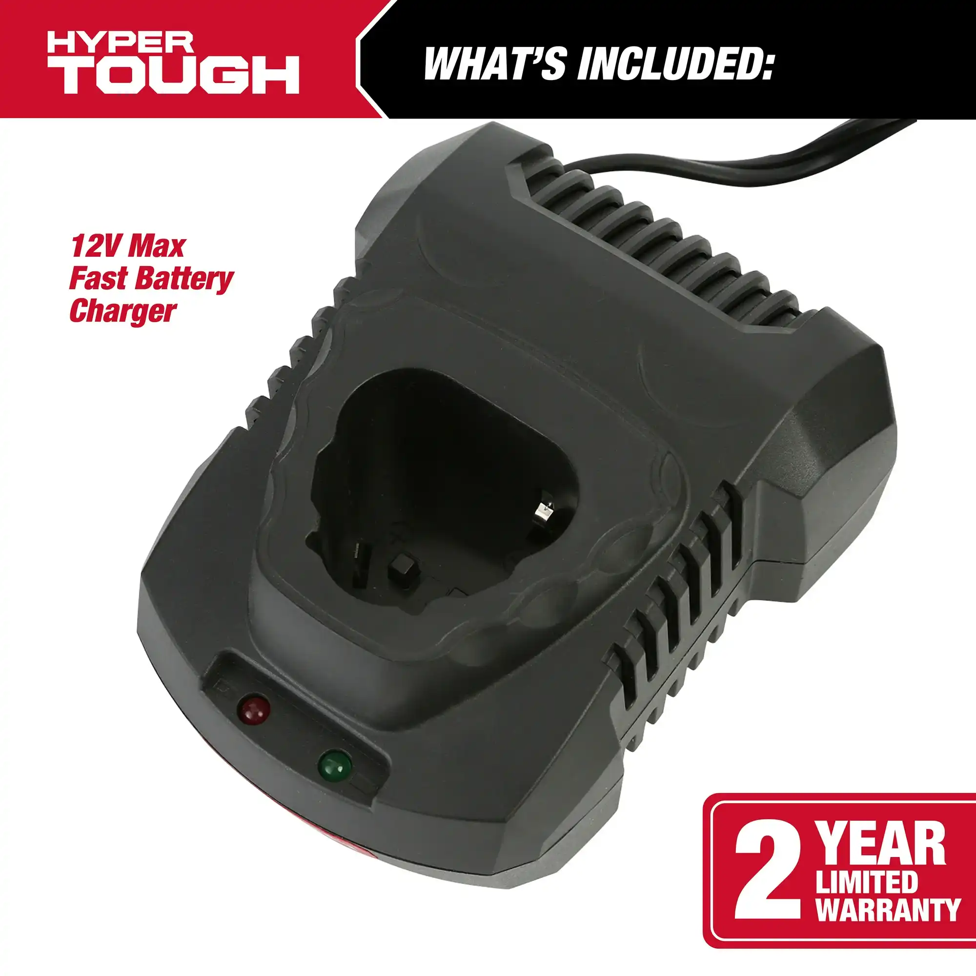 Hyper Tough 12V Max Fast Battery Charger for 12V Lit-Ion Batteries, 98822 2