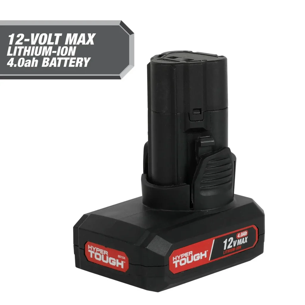 Hyper Tough 12V Max Lithium-Ion 4.0Ah Battery, Model 80104 1
