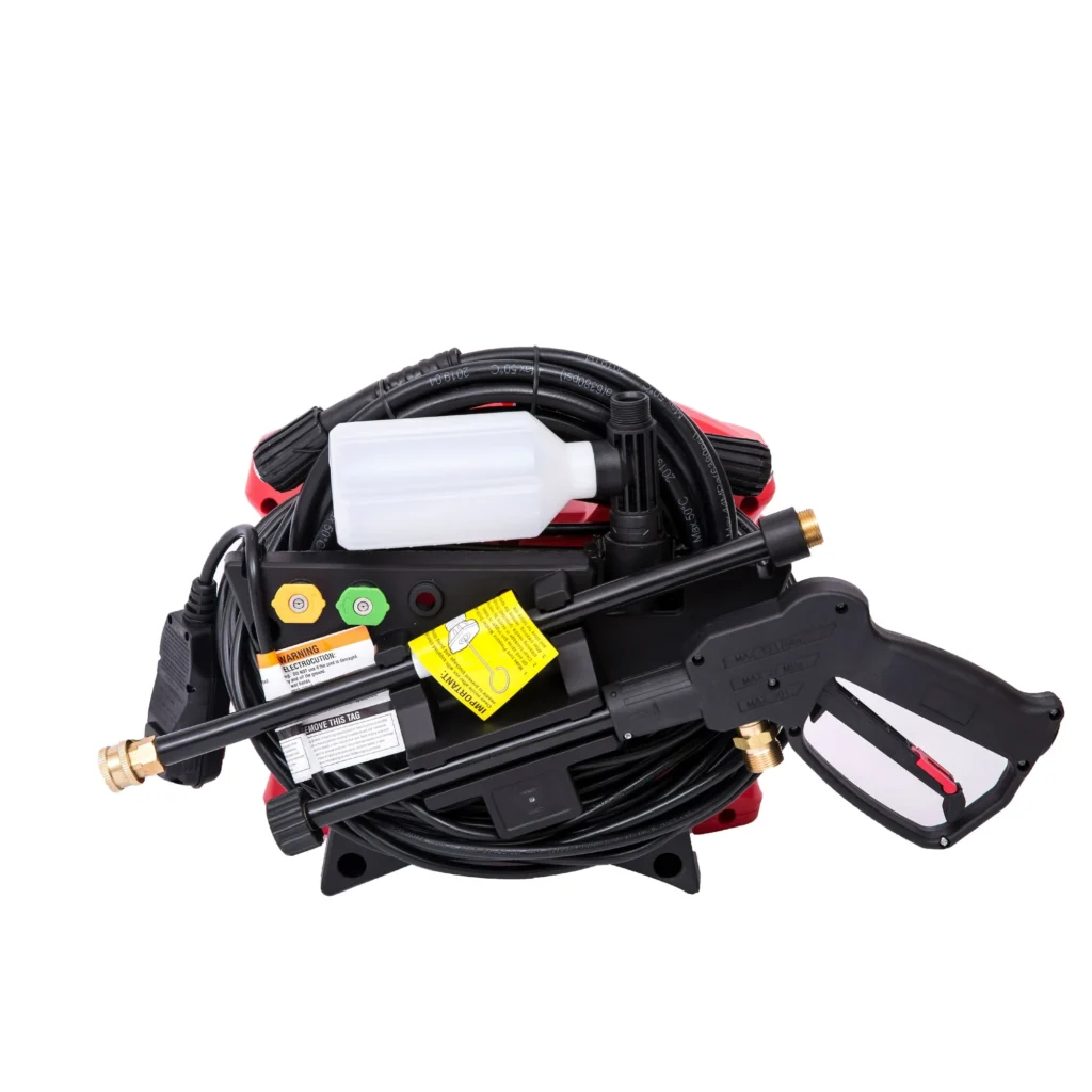 Hyper Tough 1600PSI Pressure Washer Corded Electric for Car Wash, Red Black 1
