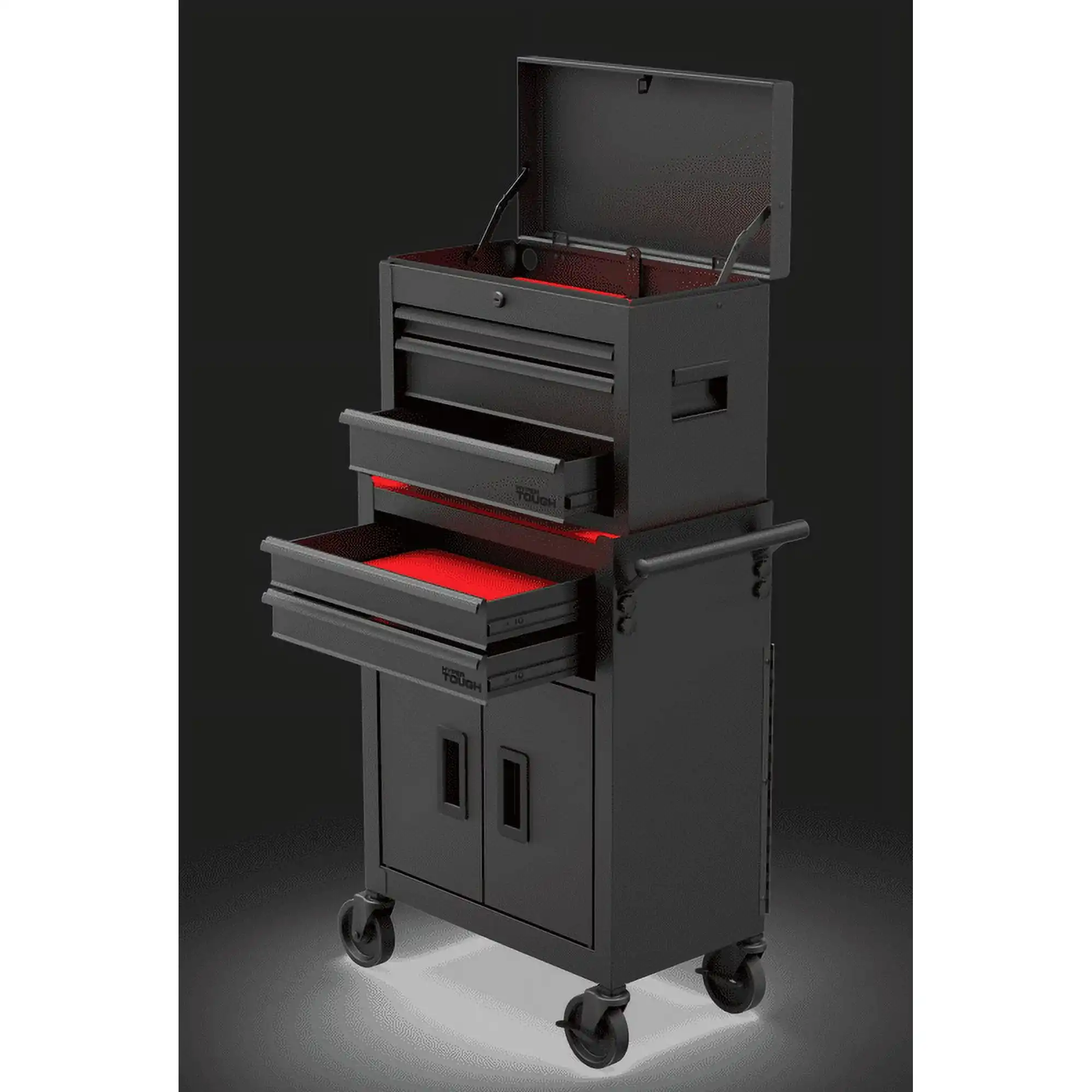 Hyper Tough 20-Inch Heavy Duty Steel Tool Chest, 400 lbs Capacity, Black 2