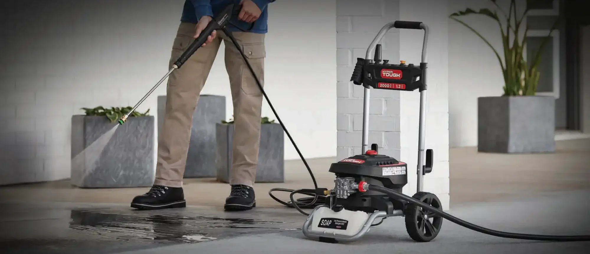 Hyper Tough 2000 PSI at 1.2 GPM 120 V Electric Powered Cold Water Pressure Washer 1