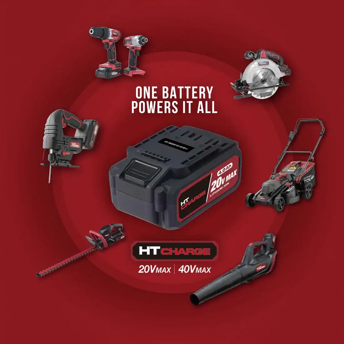 Hyper Tough 20V Max 4.0Ah Lithium-Ion Battery Pack, 8711.1, Provide Longer Runtime 5