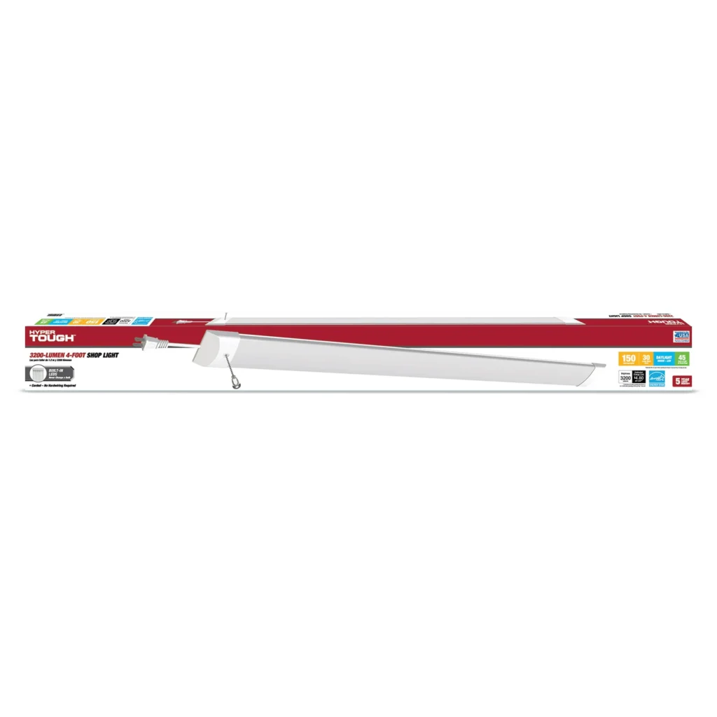 Hyper Tough 3200 Lumen 4ft Slim LED Shop Light 2