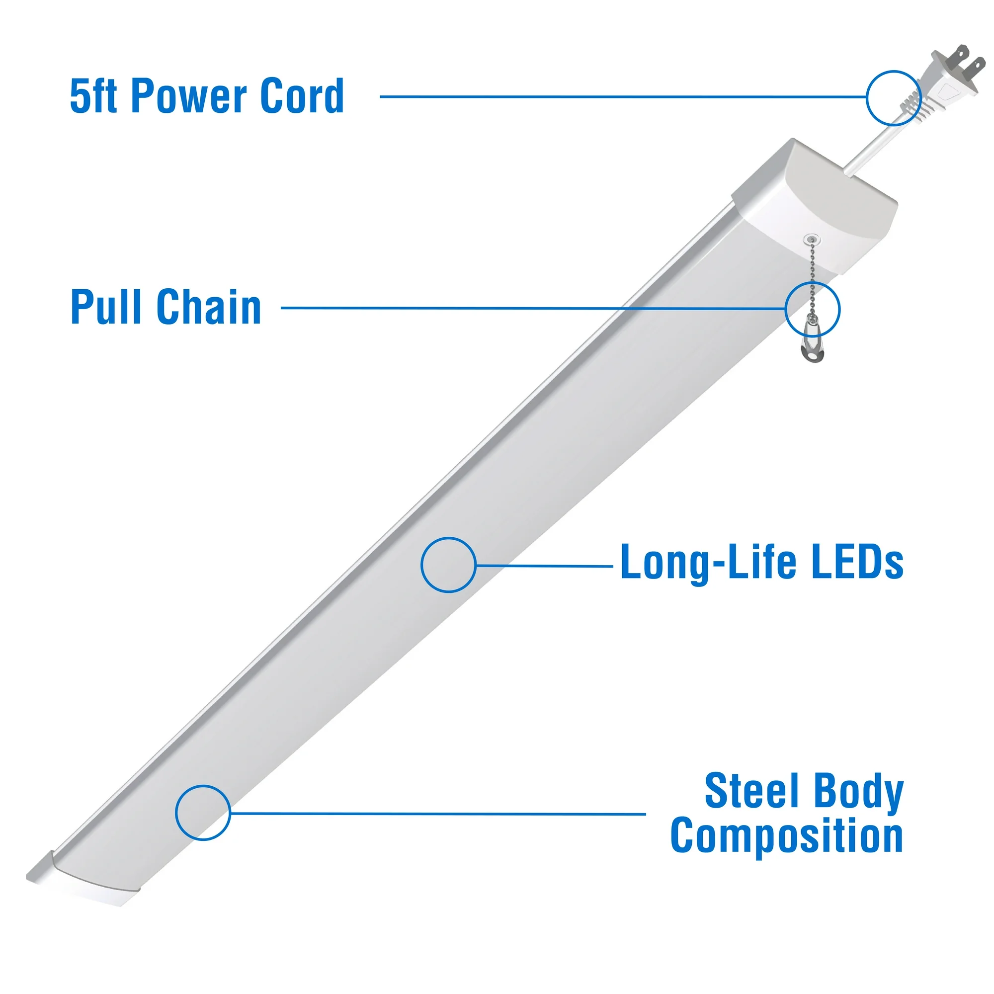 Hyper Tough 3200 Lumen 4ft Slim LED Shop Light 3