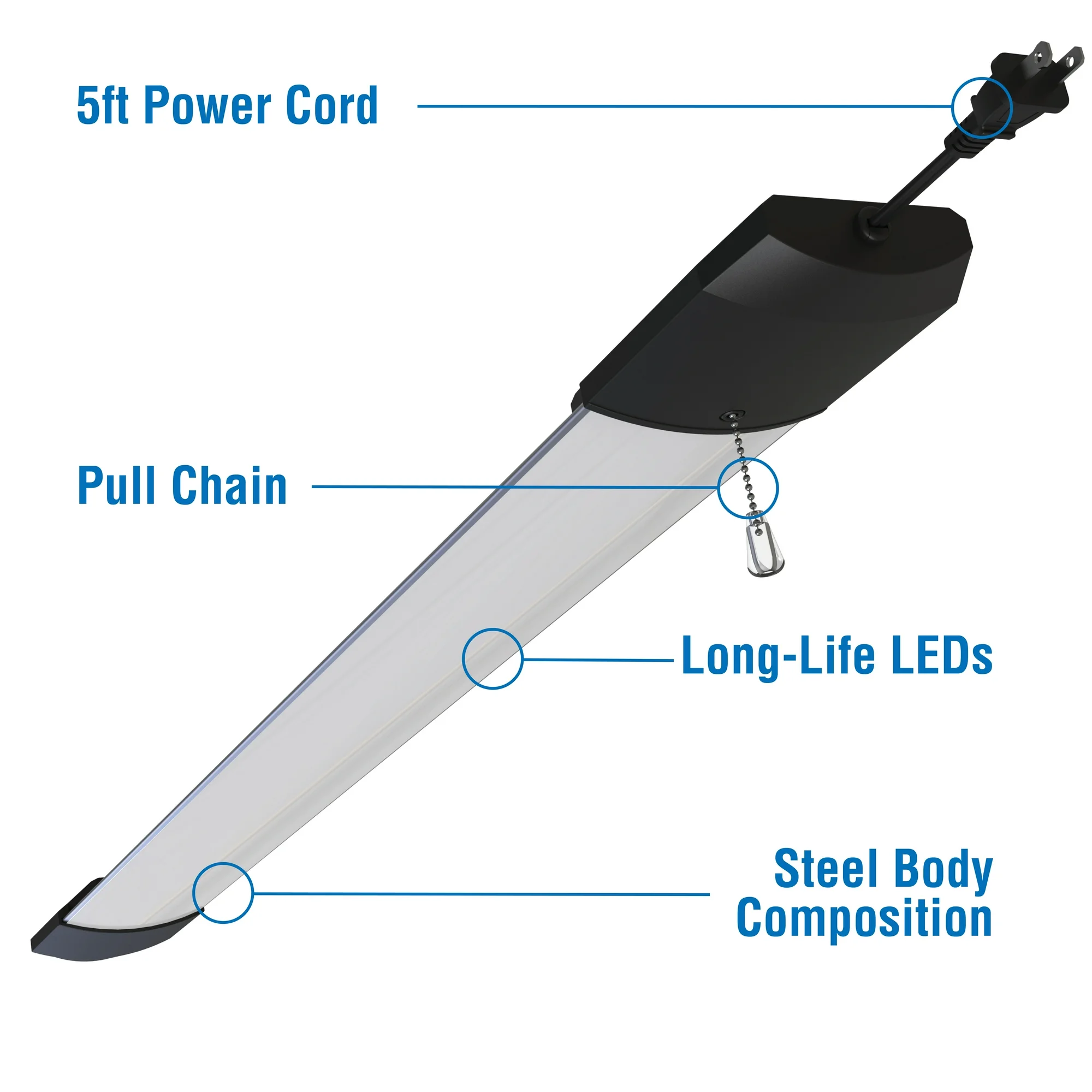 Hyper Tough 5500 Lumen 4ft Linkable LED Shop Light 3
