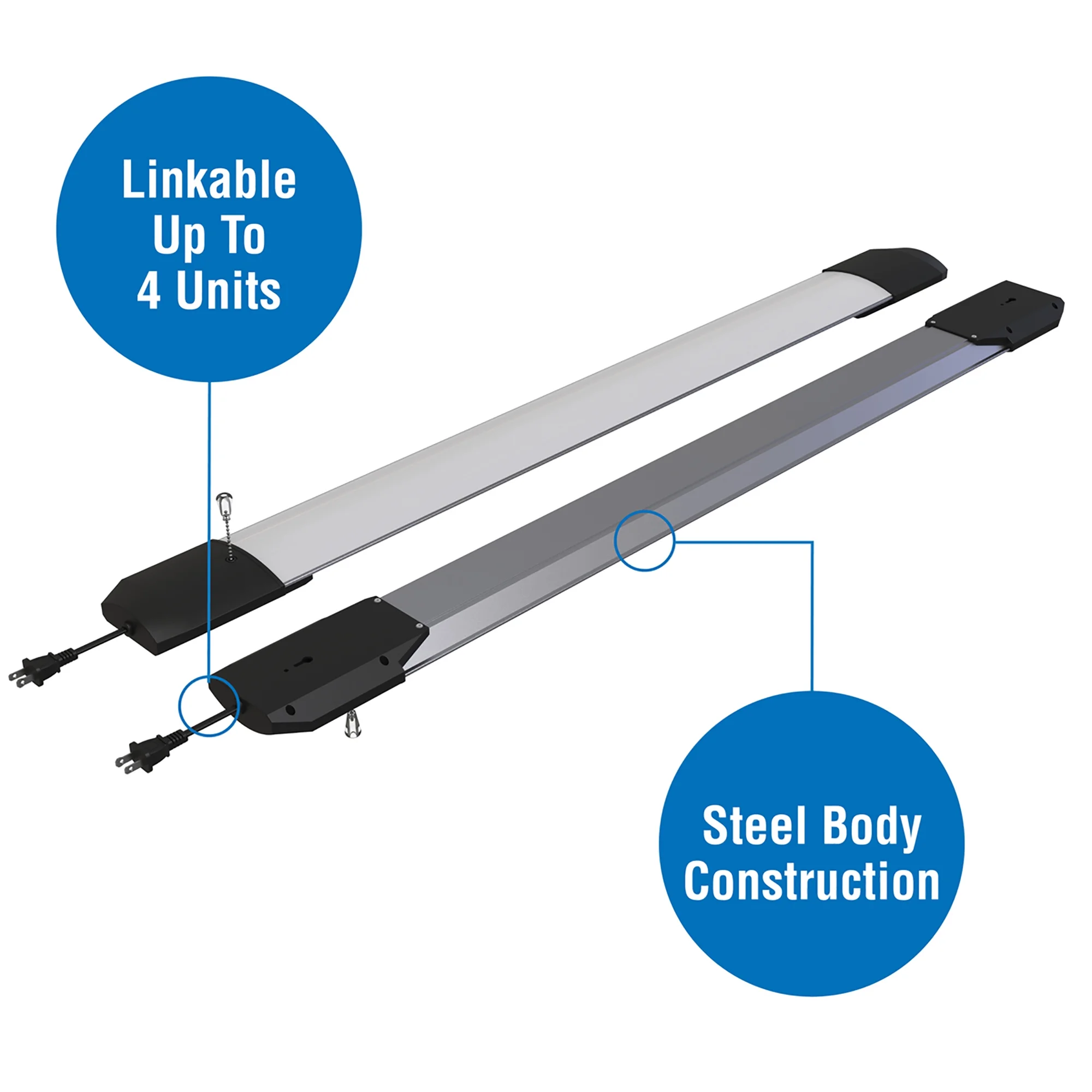 Hyper Tough 5500 Lumen 4ft Linkable LED Shop Light 5