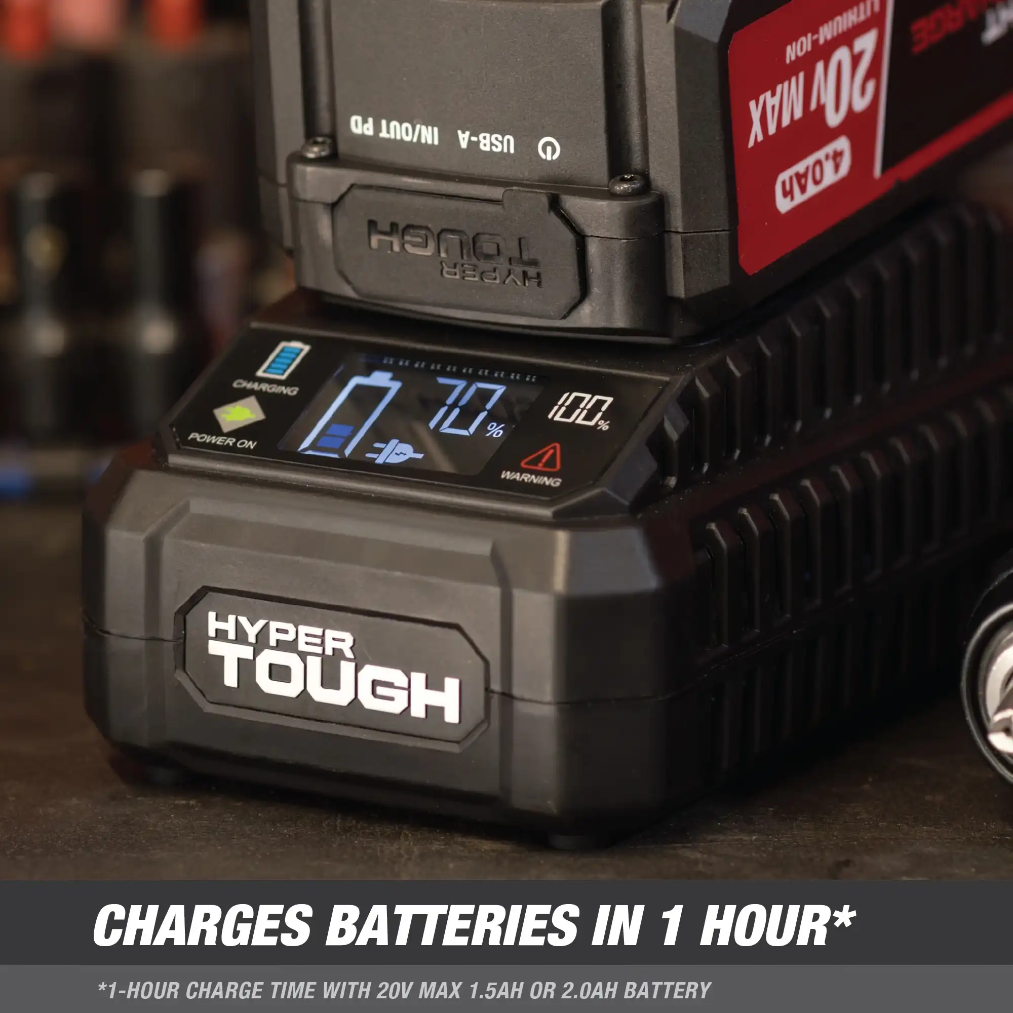 Hyper Tough Fast Charger for 20V Max Lithium-Ion Batteries 5